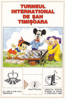 CPA CHESS, ECHECS,  DISNEY CHARACTERS PLAYING CHESS, PINOCHIO, MOUSE, DWARF - Schaken