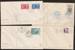 AUTRICHE+DANEMARK+FRANCE+ FINLANDE  FDC  THEME REFUGIES   Réf 4304 - Réfugiés