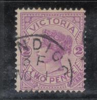 R265 - VICTORIA , 2 Pence Yvert N. 85 : Dentellatura (12 X 12 1/2) Rara Non Catalogata. - Usados