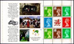 GREAT BRITAIN (GB) - 1992 - SG W49a - A Complete Pane From Prestige Booklet DX 13 - CYMRU-WALES - MNH - Wales