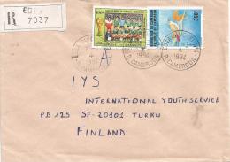 Cameroon Cameroun 1994 Edea Guichet 4 World Cup Mexico Football Soccer Bird Registered Cover - 1986 – Mexico