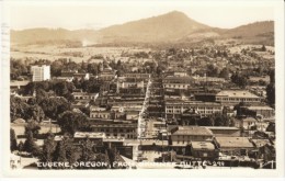 Eugene OR Oregon, View From Skinner Butte, Candy Co. & Hotel Signs, C1930s Vintage Real Photo Postcard - Eugene