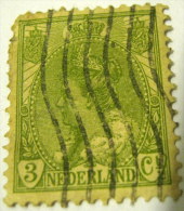Netherlands 1898 Queen Wilhelmina 3c - Used - Oblitérés