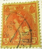 Netherlands 1898 Queen Wilhelmina 5c - Used - Usati
