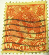 Netherlands 1898 Queen Wilhelmina 5c - Used - Usati