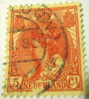 Netherlands 1898 Queen Wilhelmina 5c - Used - Oblitérés
