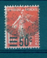 VARIÉTÉS FRANCE  1926 / 1927  N° 225  SEMEUSE 1 F 05 SURCHARGE = 50 C OBLITÉRÉ DOS CHARNIÈRE SPINK 15.00 € - Used Stamps