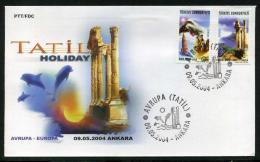 TURKEY 2004 FDC - Europa Cept (Holiday), Michel #3333-34; ISFILA #3730-31; Scott #2849-50. - FDC