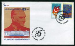 TURKEY 2005 FDC - 85th Year In National Sovereignty (Flag) - FDC