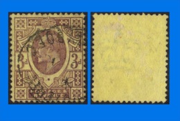 GB 1902-0002, SG232 KEVII 3d Dull Purple On Orange-Yellow, FU - Used Stamps