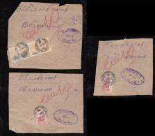 Russia USSR 1939 3 Fragments - Lettres & Documents