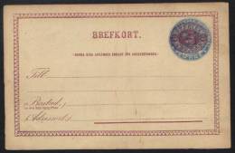 SUEDE / 1885 ENTIER POSTAL SURCHARGE 5/6 ÖRE / 2 SCANS (ref 4714) - Entiers Postaux