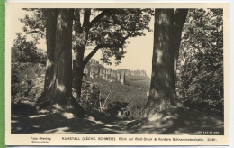 Kuhstall (Sächs. Schweiz) Blick Auf Bloß-Stock& Vordere Schrammsteinkette, Um 1940/1950, Verlag:Hering, Königstein , - Bastei (sächs. Schweiz)