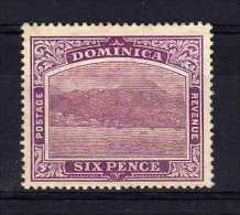 Dominica - 1909 - 6 Pence Definitive (Watermark Multiple Crown CA Sideways) - MH - Dominica (...-1978)