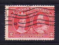 Canada - 1908 - 2 Cents Quebec Centenary - Used - Oblitérés