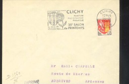 France 1965  Clichy Fotografia Photographie  Photograph Sur Enveloppe - Fotografie