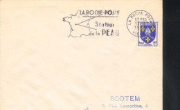 France   1955 86 La Roche Posay Terme Thermes Thermal  Sur Enveloppe - Termalismo