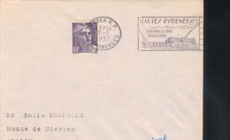 France   1953 86 Tarbes  Terme Thermes Thermal  Sur Enveloppe - Termalismo