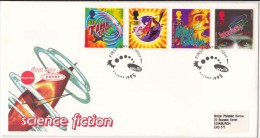 Great Britain FDC 1995, Science Fiction, Space Travel. H G Wells, Author - 1991-2000 Decimal Issues