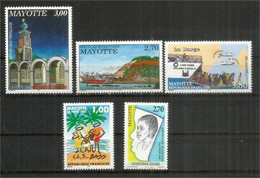 Année 1998.   5 T-p Neufs ** (Mosquée De Tsingoni,Port De Longoni,Barge Entre Grande-Terre Et Petite-Terre,etc) - Unused Stamps