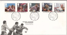 Great Britain FDC 1995, Rugby, Sport - 1991-00 Ediciones Decimales