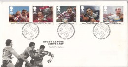 Great Britain FDC 1995, Rugby, Sport - 1991-2000 Dezimalausgaben