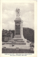 NORD PAS DE CALAIS - 62 - PAS DE CALAIS- AIRE SUR LA LYS - Le Monument Aux Morts - Aire Sur La Lys