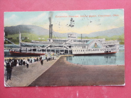 Cincinnati,OH--Excursion Steamer Island Queen--cancel 1916--PJ229 - Sonstige & Ohne Zuordnung