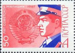 USSR 1967-3402 50A°SOWIET MILIZ, S S S R, 1 X 1v, MNH - Policia – Guardia Civil