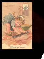 Illustration MAUZAN  : Cendrillon  Petite Fille Nettoie Le Sol  Cindirella - Mauzan, L.A.