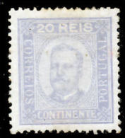 !										■■■■■ds■■ Portugal 1892 AF#75(*) King Carlos 20 Réis Chalky 12,5 CV €60,00 (x3322) - Nuovi