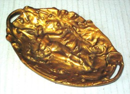 Vide Poche En Bronze Doré / Époque Art Nouveau - Bronzes