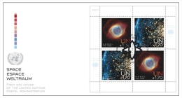 ONU Vienne 2013 - Space Espace Weltraum - FDC Block De 4 Avec Inscription Marginale - FDC