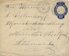 Brazil 1905 Postal Stationery Envelope 300 Reis From Brusque To Münster (Germany) - Briefe U. Dokumente