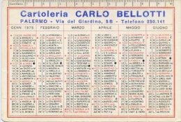 Calendarietto - Cartoleria - Carlo Bellotti - Palermo - 1975 - Petit Format : 1971-80