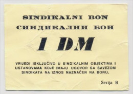 BOSNIA - BOSNIEN UND HERZEGOWINA,  1 German Mark(1993) VF, MEDICAL CENTRE In BANJA LUKA War Emergency Note - Bosnien-Herzegowina