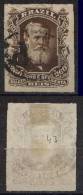 Brazil 1877 Dom Pedro 260R Mi# 44 Used  DP Postmark - Oblitérés