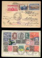 Brazil Brasilien 1937 Registered Postcard THERESOPOLIS To MELBOURNE Australia - Briefe U. Dokumente