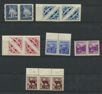 Slovakia 1940 Accumulation MNH Blocks Of 2,3,4 - Ongebruikt