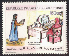 MAURITANIA -  COMPUTER + EARTHEN TILES .....  Knowledge  - MNH ** - 2000 - EXTRA  RARE - Informática