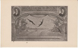 Homen Brothers Comedy Bar Artists, Circus Acrobats Stage Performers C11890s/1900s Vintage Card - Other & Unclassified