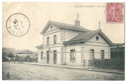 Cpa: 78 LOUVECIENNES (ar. Saint Germain En Laye) La Gare (Attelage) 1906 N° 1 - Louveciennes