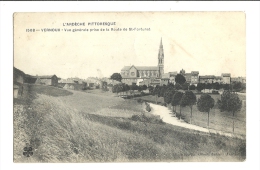 Cp, 07, Vernoux, Vue Générale Prise De La Route De St-Fortunat - Vernoux