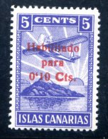 SPAIN CIVIL WAR CANARIAS FESOFI # 24 MH VF - Unused Stamps