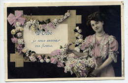 Suisse--VD--Orbé--fantaisie--" D´Orbé ,je Vous Envoie Ces Fleurs "--carte Peu Courante--Femme Avec Jolie Robe  Et Fleurs - Orbe