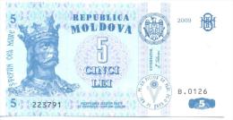 2009. Moldova, 5 Leu 2009, P-9, UNC - Moldawien (Moldau)