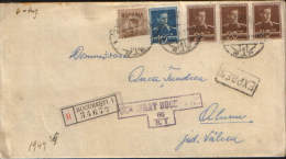 Romania-Registered Letter Expres Circulated In 1944 ,censored Bucuresti  66/B1 - Lettres 2ème Guerre Mondiale