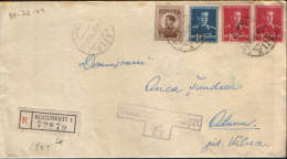 Romania-Registered Letter  Circulated In 1944 ,censored Bucuresti  398/A1 - Lettres 2ème Guerre Mondiale