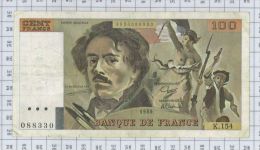 100 Francs Delacroix, Fayette N° 69-13d, état TB-TTB - 100 F 1978-1995 ''Delacroix''