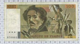 100 Francs Delacroix, Fayette N° 69-4, état TB-TTB - 100 F 1978-1995 ''Delacroix''